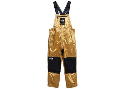 Pre-owned Supreme  The North Face Metallic Mountain Bib Pants Gold