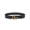 Gucci Black Thin Gg Marmont Belt