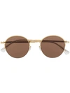Mykita Mmesse024 Margiela Round Sunglasses In Brown