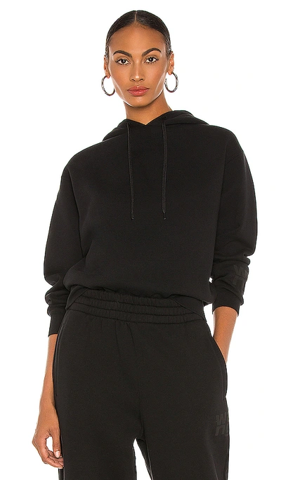 Alexander Wang T Foundation Terry Hoodie In Black