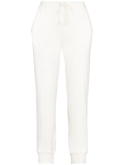 Gucci Logo-print Mid-rise Cotton-jersey Jogging Bottoms In White