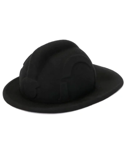 Takahiromiyashita The Soloist Geometric-embossed Wool Fedora In Black