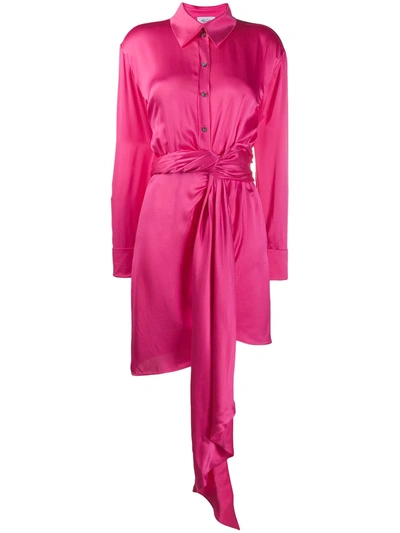 Redemption Silk Shirt Dress In Pink