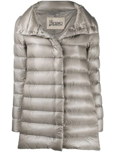 Herno Amelia Ultralight Padded Coat In Gray In Grey