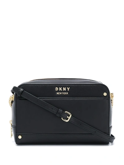 Dkny Thelma Leather Camera Bag In Black