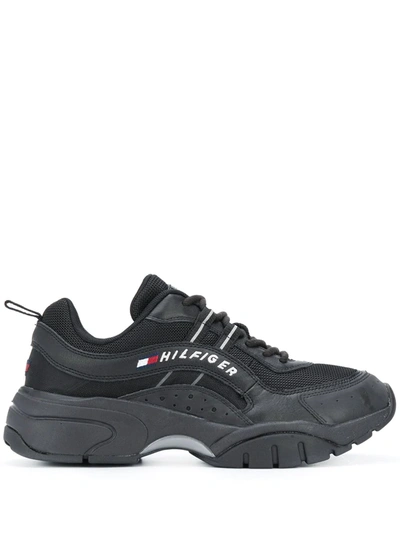 Tommy Jeans Heritage Chunky Sole Sneakers In Black