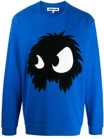 Mcq By Alexander Mcqueen Long Sleeve Graphic Jumper In Blue
