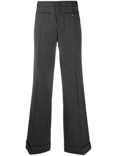 Pre-owned Gucci Flared Tailored Trousers In Grey