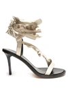 Isabel Marant Ansel Ruffle-trimmed Leather Sandals In Cream