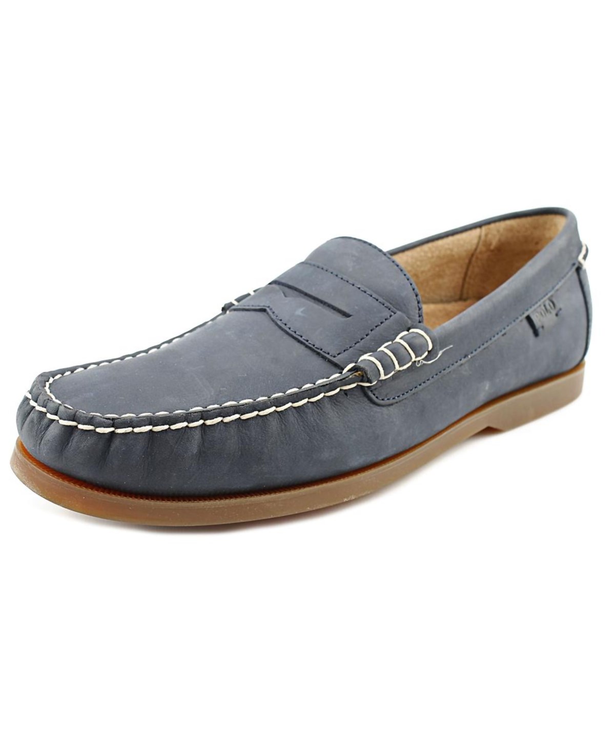 Polo Ralph Lauren Bjorn-so-bts Men Round Toe Leather Blue Loafer' | ModeSens