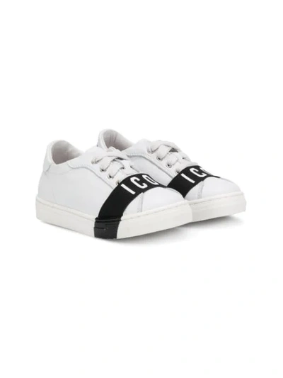 Dsquared2 Teen Icon Lace-up Trainers In White