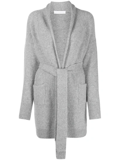 Fabiana Filippi Waist-tied Cardigan In Grey