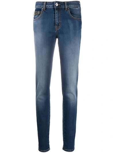 Just Cavalli Stonewashed Skinny Jeans In Blue
