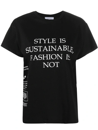 Redemption Slogan Cotton T-shirt In Black