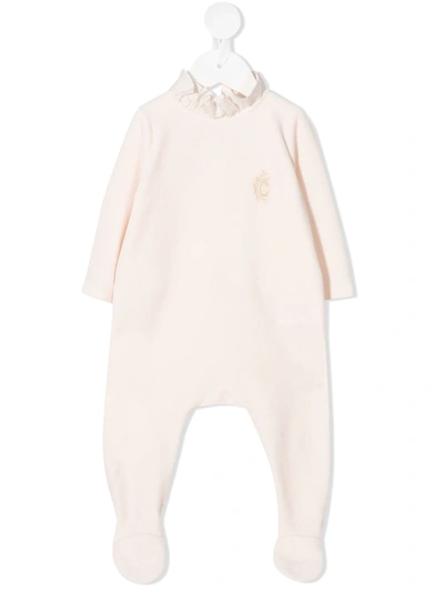 Chloé Babies' Logo Embroidered Bodysuit In Pink