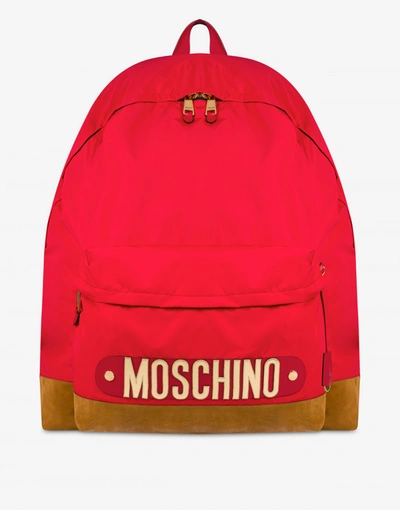 Moschino Macro Backpack Sporty Lettering In Red