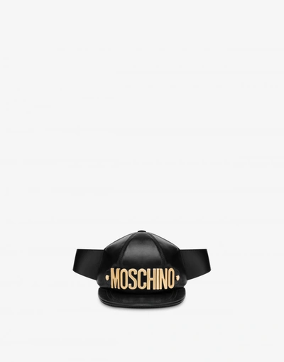 Moschino Calfskin Waist Bag Hat In Pink