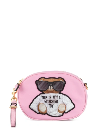 Moschino Nylon Belt Bag Micro Teddy Bear In Pink