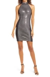 Tadashi Shoji Netted Body-con Dress In Black/ Silver