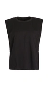 Endless Rose Padded Shoulder T-shirt In Black