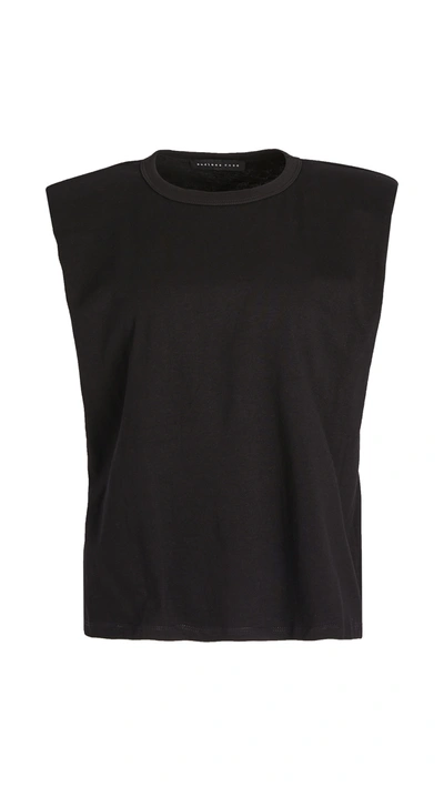 Endless Rose Padded Shoulder T-shirt In Black