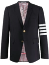 Thom Browne 4-bar Single-breasted Blazer In Blue