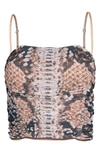 Afrm Capri Crop Camisole In Placement Snake