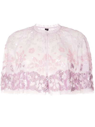 Needle & Thread Sequin Embellished Cape In Pink