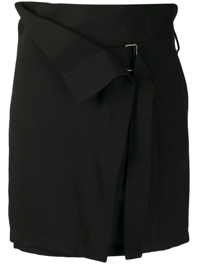 Ann Demeulemeester Paper-bag Skirt In Black