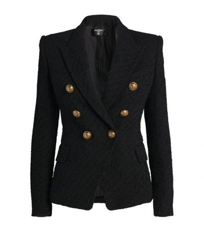 Balmain Tweed Jacket In Black