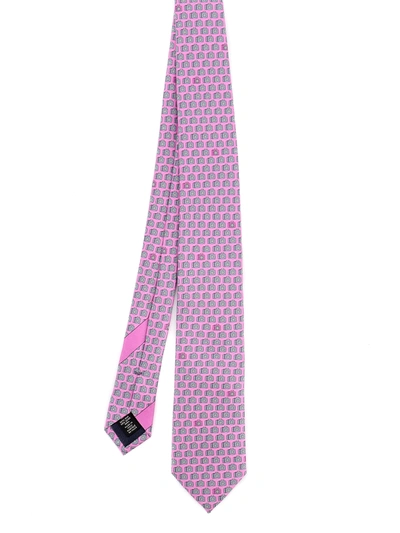 Ermenegildo Zegna Camera Patterned Tie In D Pink