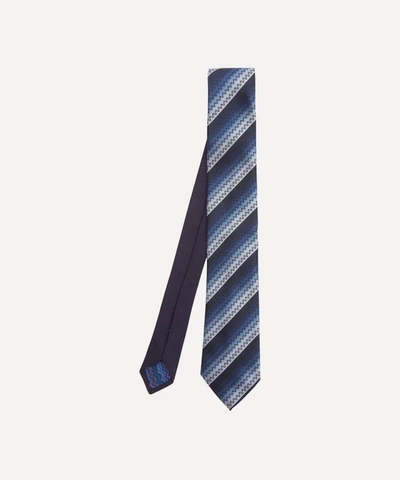 Missoni Blue Regimental Silk Tie