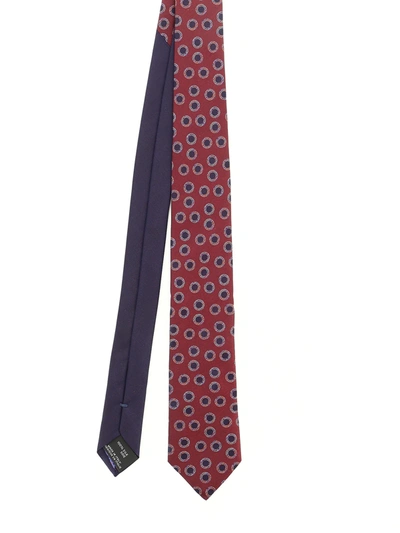 Missoni Hoops Patterned Tie In Red In Fant.
