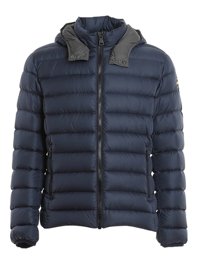 Colmar Originals Semi Matte Puffer Jacket With Removable Hood In Blue