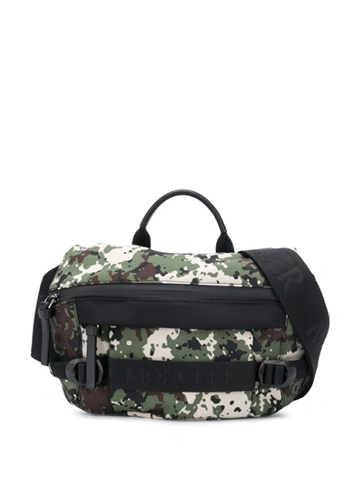 Moncler Argens Camouflage Logo Belt Bag In Green