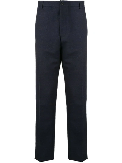 Kent & Curwen Tailored Wool Trousers In Blue
