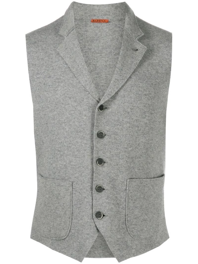 Barena Venezia Mottled Twill Waistcoat In Grey