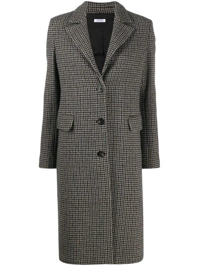 P.a.r.o.s.h Houndstooth Pattern Coat In Black
