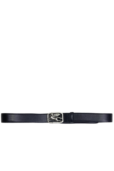 Etro Black Logo Buckle Belt