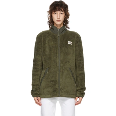 The North Face Green Fleece Campshire Jacket In R70 Olivgrn