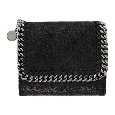 Stella Mccartney Black Falabella Trifold Wallet In 1000 Black