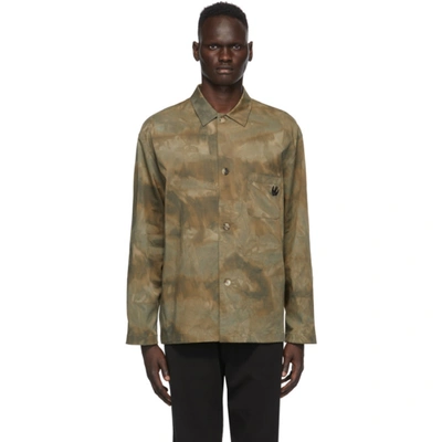 Mcq By Alexander Mcqueen Mcq Alexander Mcqueen Lewis Cotton Camouflage Regular Fit Shirt Jacket In Military Khaki