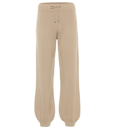 Chloé Cashmere Trackpants In Beige