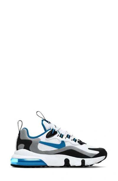 Nike Air Max 270 React Sneaker In White/ Blue/ Grey/ Black