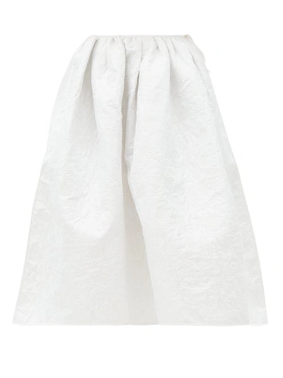 Cecilie Bahnsen Mala Quilted-faille Skirt In White