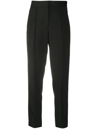 Apc Joan Belted High-rise Wool Trousers In Grey