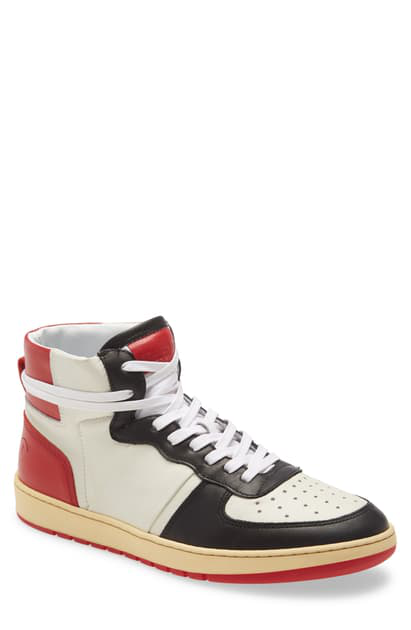 Collegium Pillar Destroyer High Top Sneaker In White/ Black/ Red | ModeSens