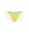 Tory Burch Printed String Bikini Bottom In Yellow Swirl