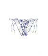 Tory Burch Printed String Bikini Bottom In Blue Branches