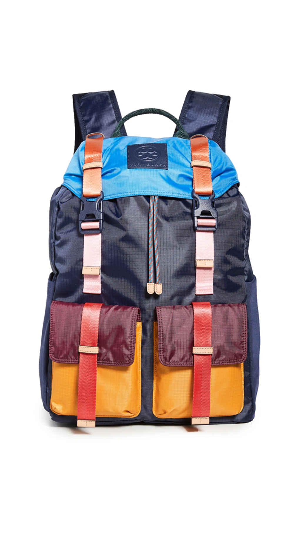 Tory Sport Ripstop Nylon Color-block Backpack In Navy Blue  display picture 2